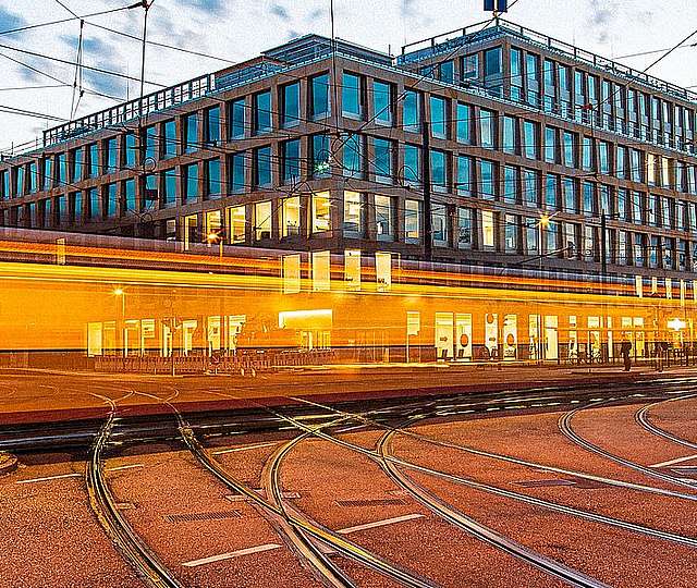 Das Gebäude der VBK in der Durlacher Allee.